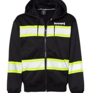 Beverage Distributors Enhanced Visibility Full-Zip Hooded Sweatshirt B310