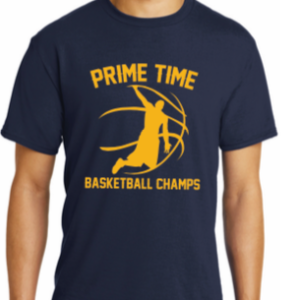 Prime Time Basketball Champs Navy Tee